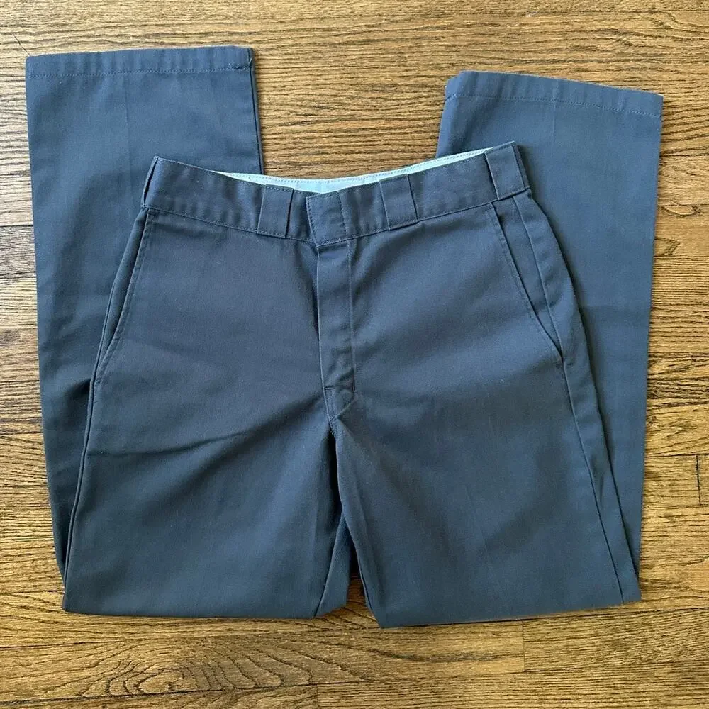 Dickies Grey VK28 Regular Straight Work Pant Chino Size 32/30